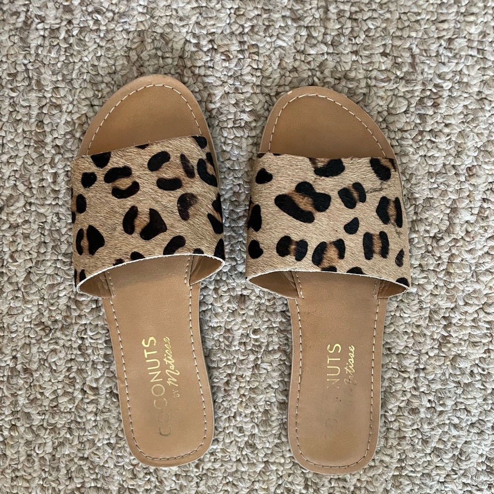Coconuts by Matisse cow hair leather slide sandals
